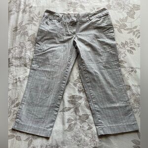 Charlotte Russe Y2K Low Rise Gray Pink Plaid Capris Petal Pushers 5 Office Siren